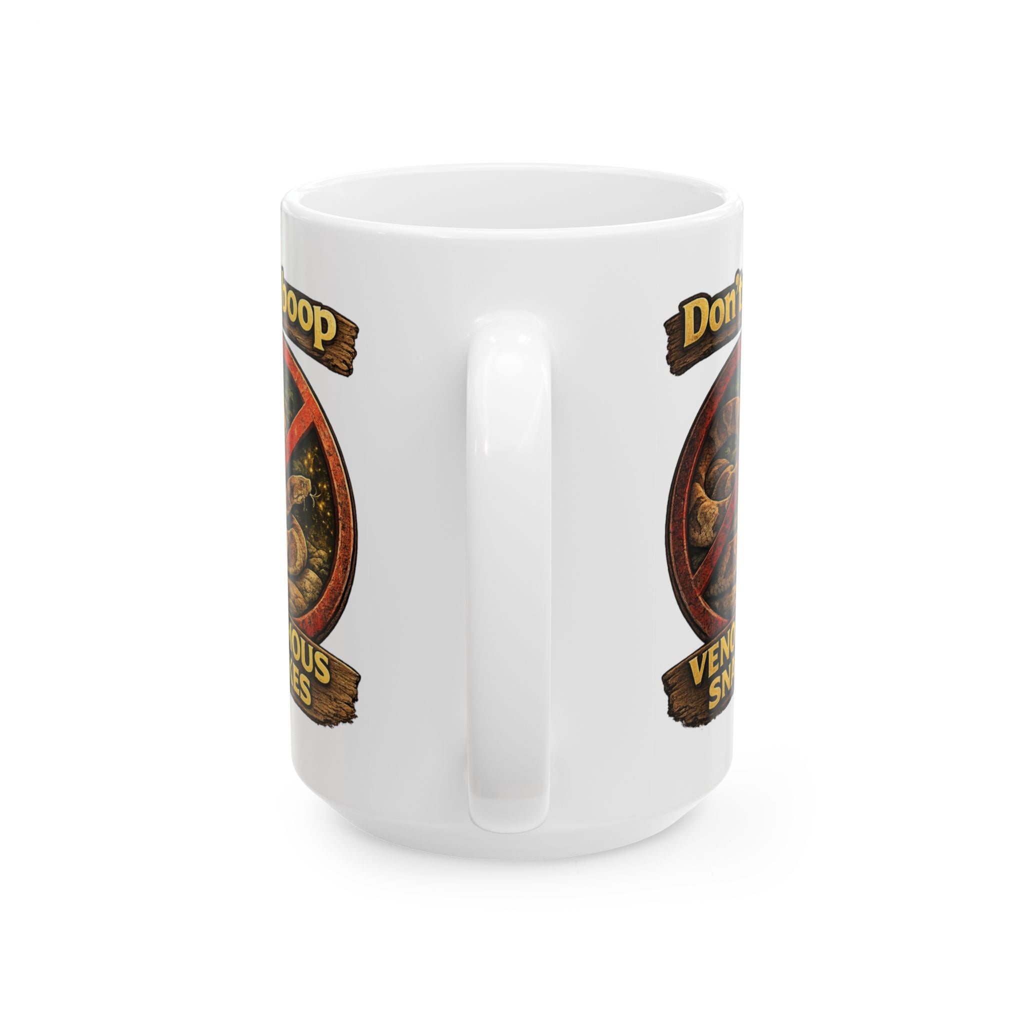 Dont Boop Venomous Snakes 15oz Mug Featuring a Copperhead